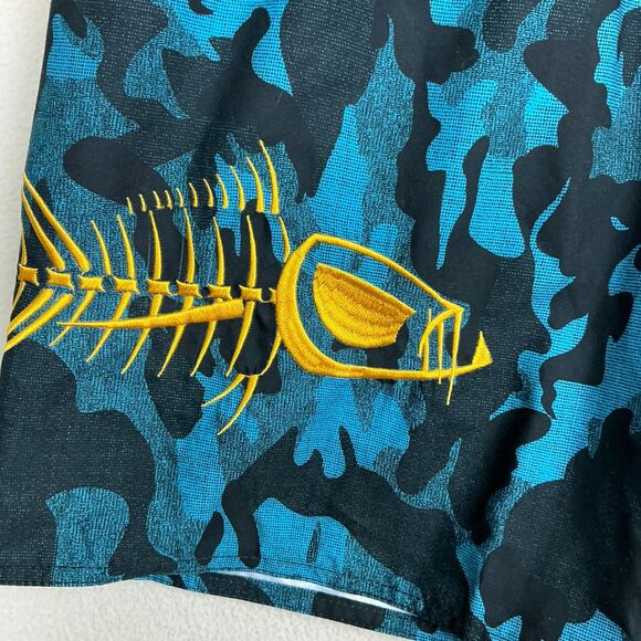 Tormenter Board Shorts Blue Camo Graphic Swim Suit Trunks Skeleton Mens Size 32 - Picture 4 of 15